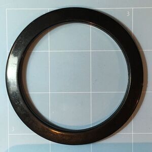 Vintage Plastic Molded Black Bangle Bracelet Retro Costume Jewelry